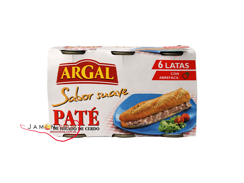 Паштет из свиной печени 498г. ТМ Аргал (Sabor Suave, Argal), 6шт