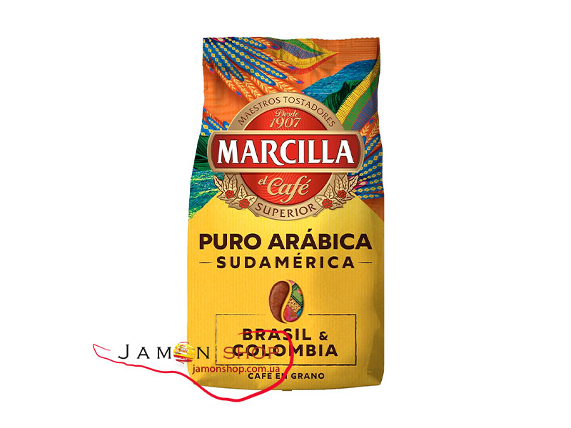 Кава в зернах Marcilla Puro Arabica South America, 100% арабіка, 400 г