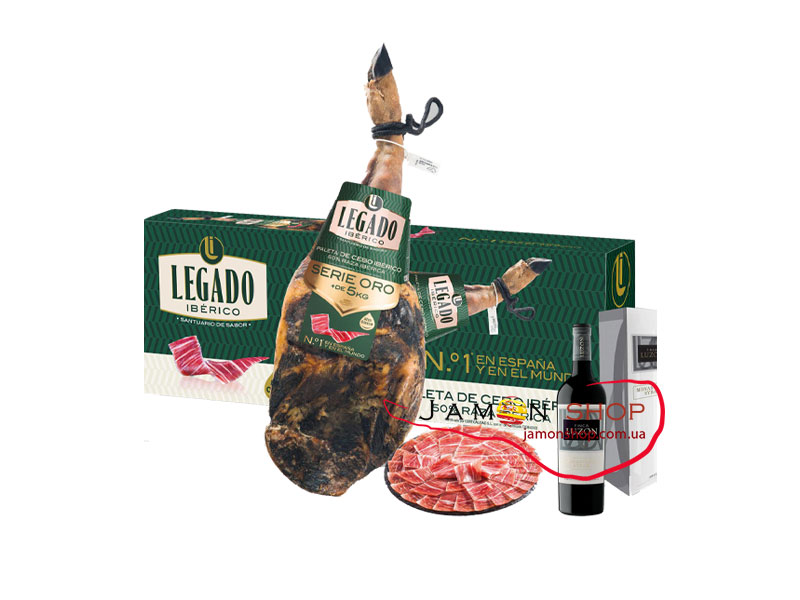 Подарунковий набір Paleta Cebo Ibérica 50% Legado Ibérico 5 кг (Хамон подарунковий)