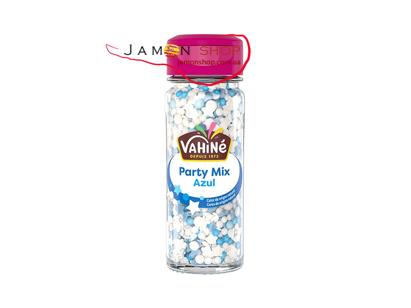 Кондитерська посипка Vahiné Party Mix Bleu 90 г – блакитно-білий мікс для декору десертів